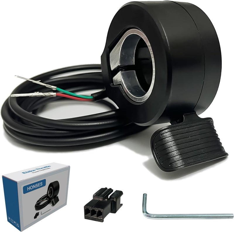 Honsen Thumb Throttle Ebike: Electric Scooter Throttle, Ebike Throttle, 7/8inch (22mm) Thumb Throttle Speed Control, 12V-72V Universal Controller for E-Bike Electric Scooters - Image 1